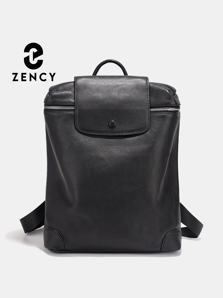 Interior Design Women - Zency 100% Genuine Leather Black Backpack