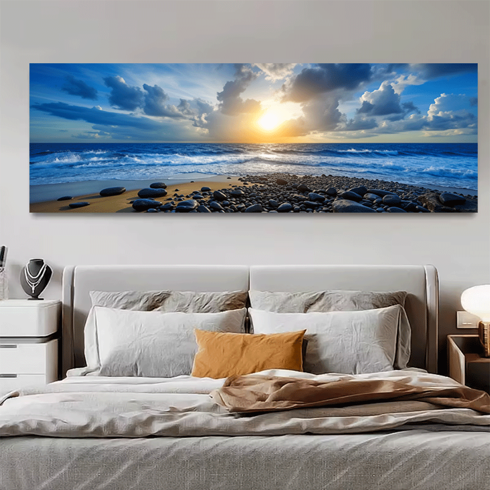 Interior Design Landscape - 1PC-Canvas poster Unframed Ocean Sunset Beach