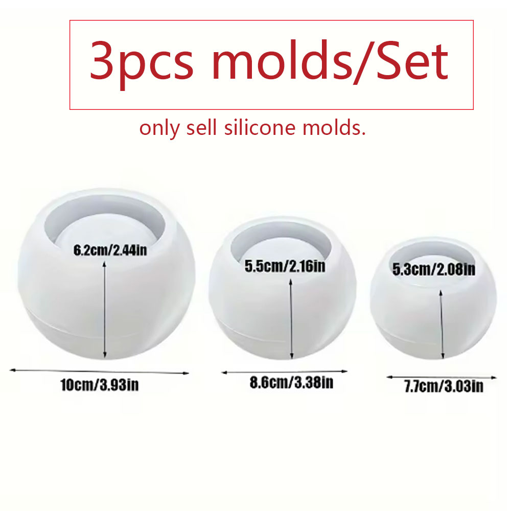 3pcs Round Flower Pot Silicone - Terrazzo Pot Cement 评论和价格