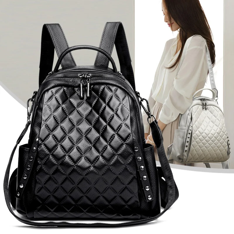 Genuine Leather Rucksack Women - Interior Design Women 评论和价格