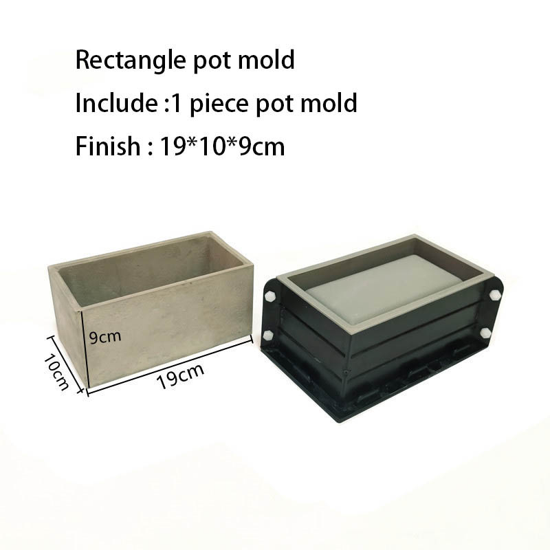Large Rectangle Flower Pot Sil - Terrazzo Pot Cement 评论和价格