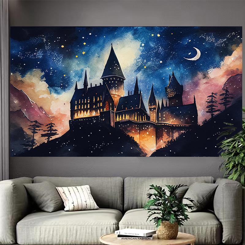 Castle Lake Wall Tapestry Fant - Interior Design Landscape 评论和价格