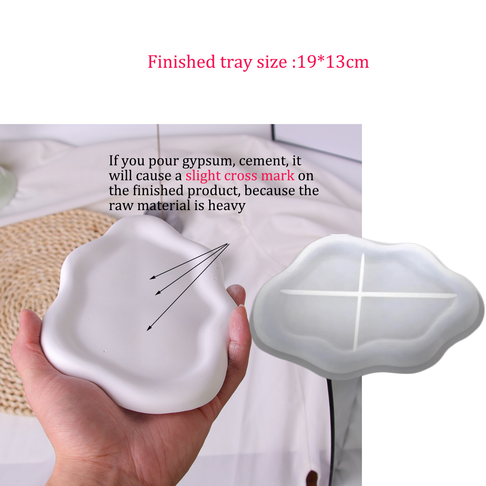 Cloud Tray Silicone Molds for  - Terrazzo Pot Cement 评论和价格
