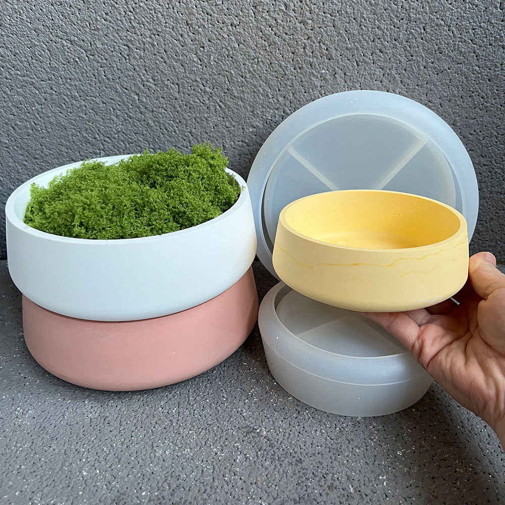 Large Bowl Flower Pot Silicone - Terrazzo Pot Cement 评论和价格