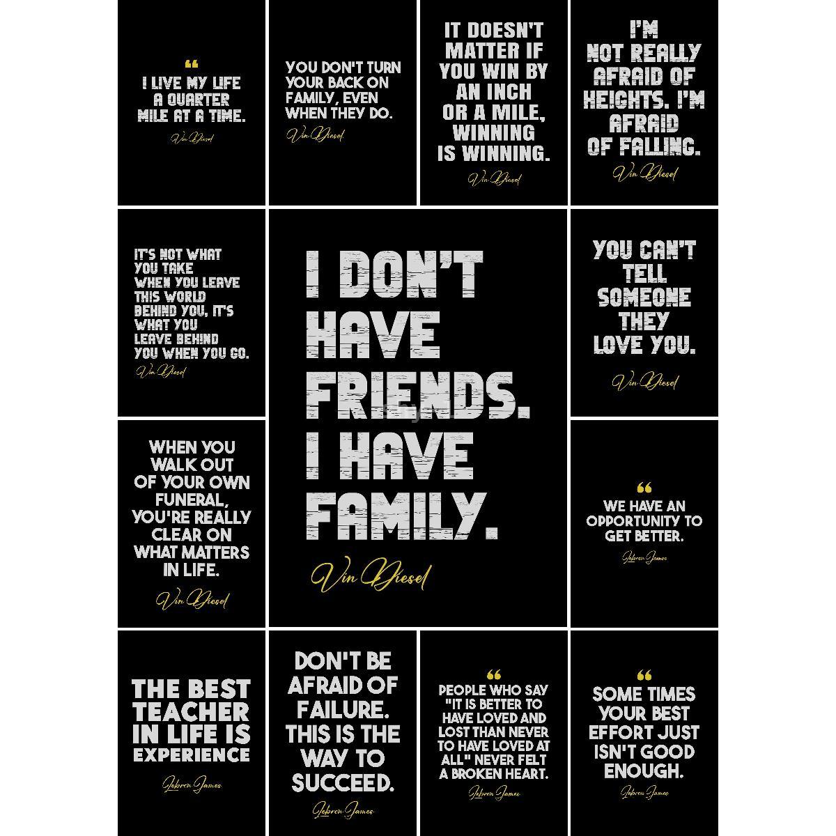 Vin Diesel Text Art Poster  Un - Interior Design Landscape 评论和价格