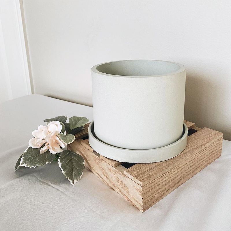 Large Round Flower Pot Cement  - Terrazzo Pot Cement 评论和价格