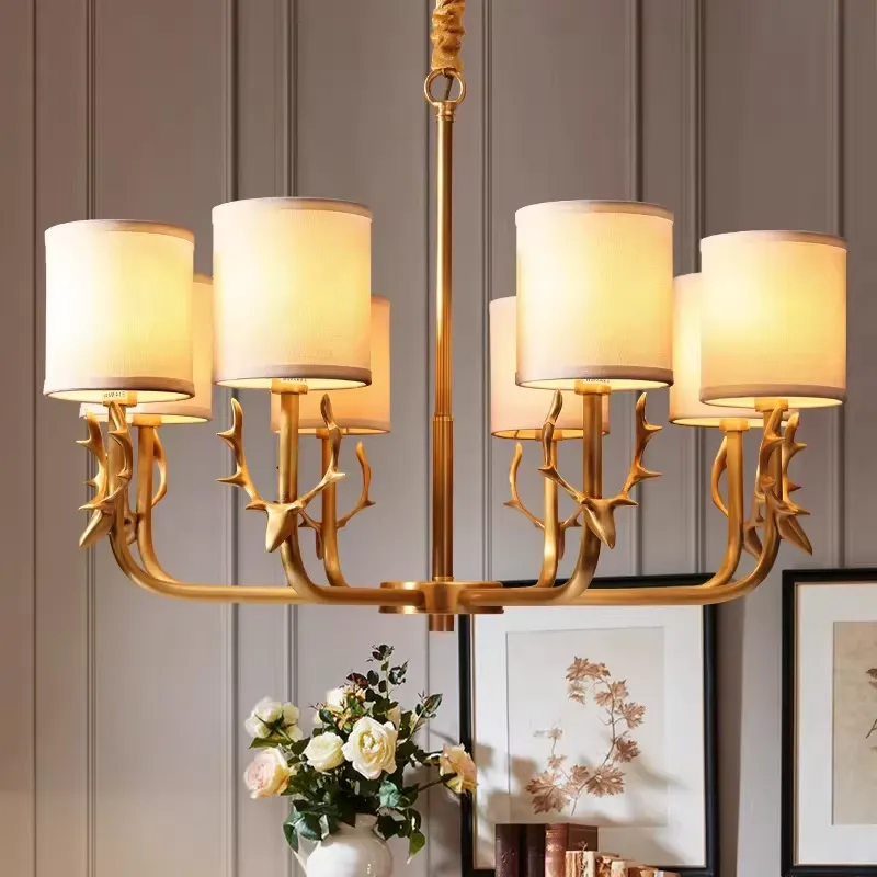 Copper Chandelier for Living R - Interior Design Hall 评论和价格