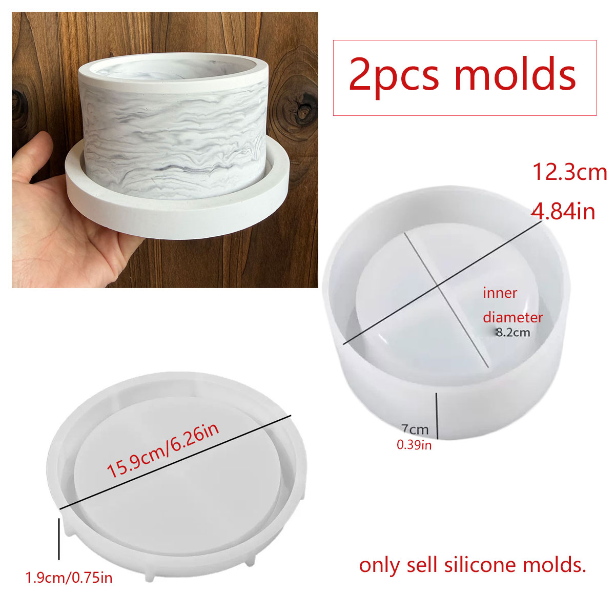 Large Concrete Planter Mold Si - Terrazzo Pot Cement 评论和价格