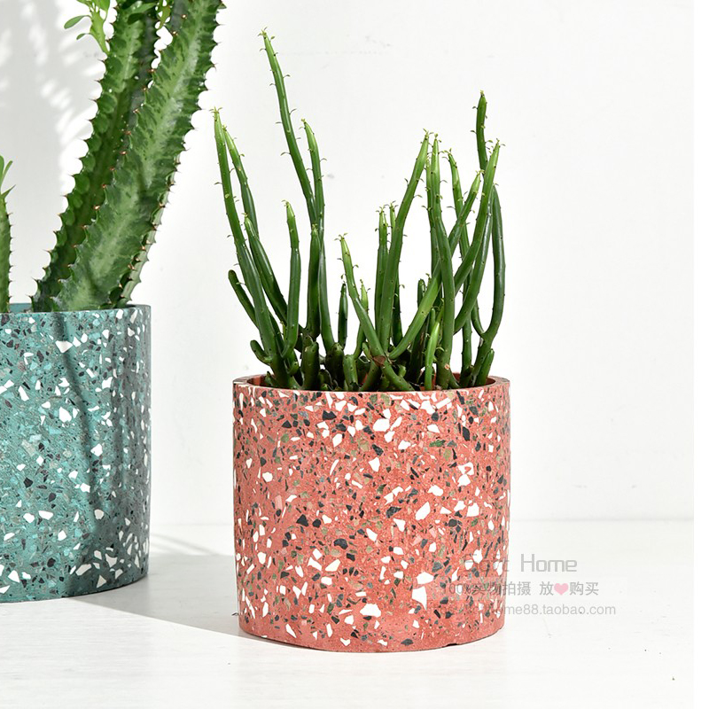 Large Flower Pot Silicone Mold - Terrazzo Pot Cement 评论和价格