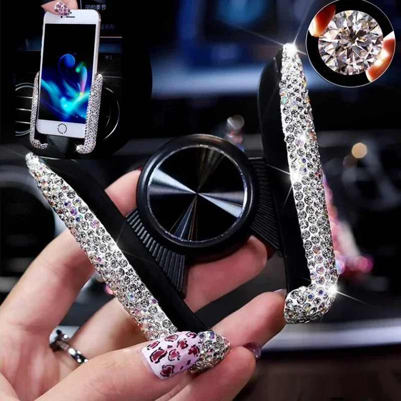 New Car Phone Holder Diamond C - Interior Design Texture 评论和价格