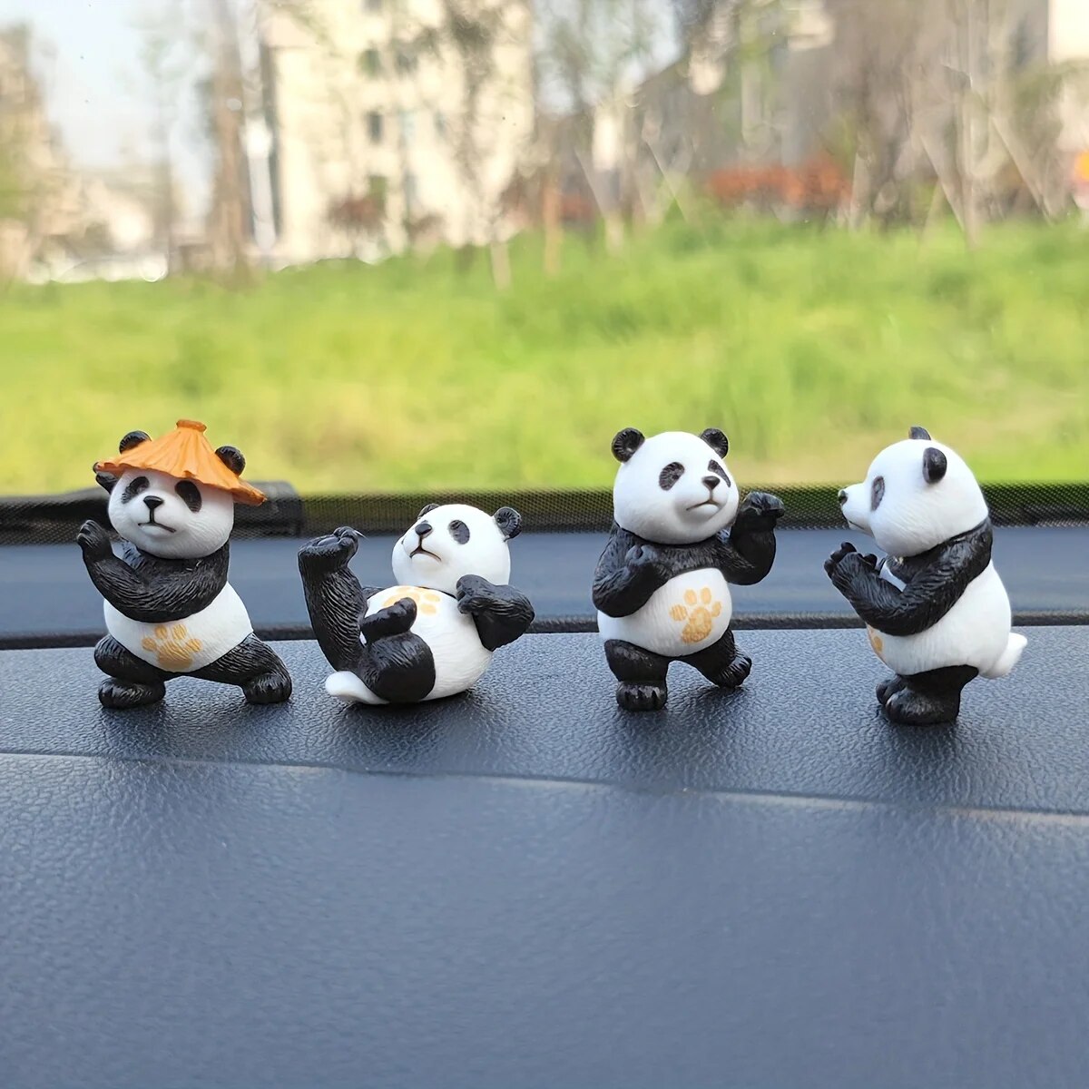 4pcs/set Panda Design Car Orna - Interior Design Texture 评论和价格
