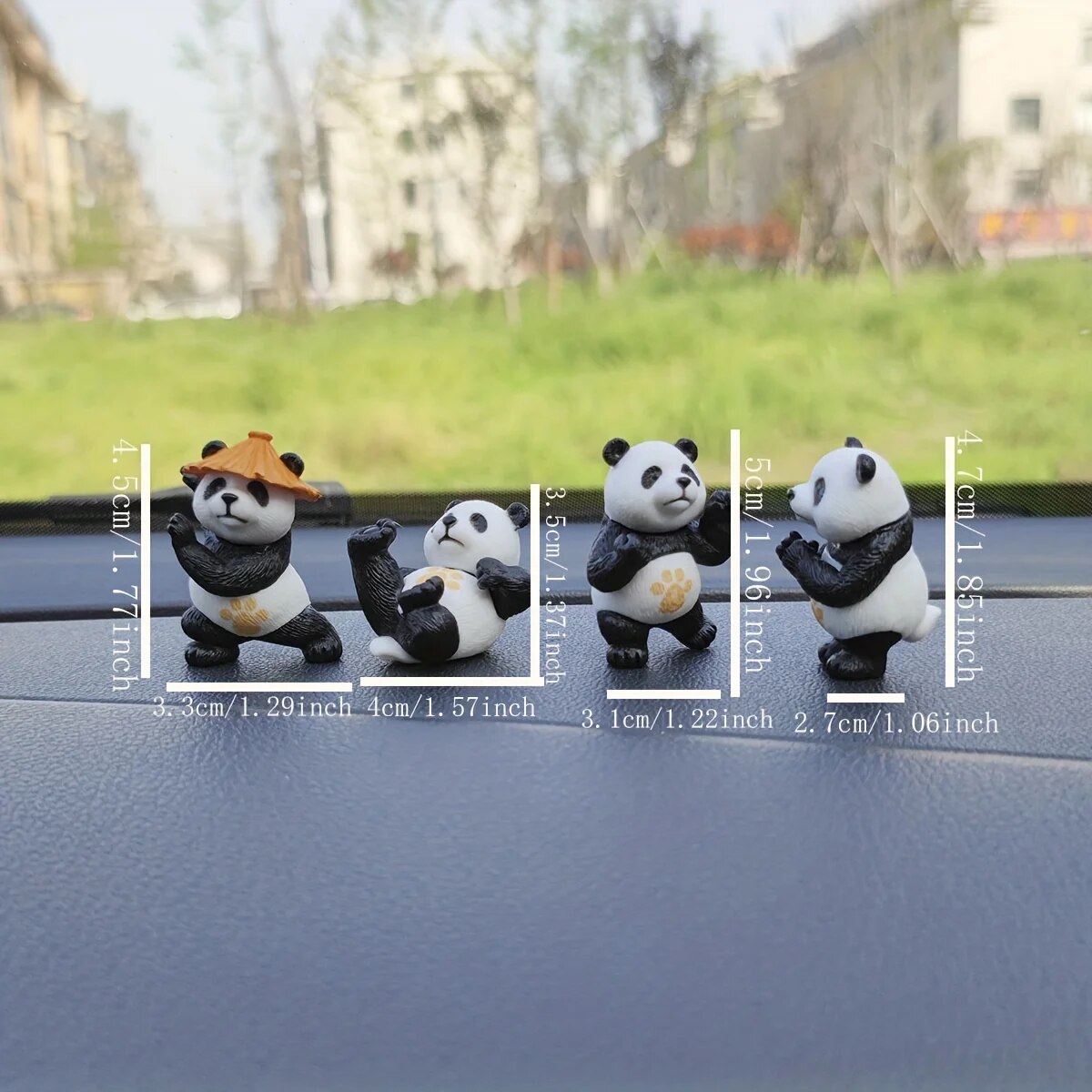 4pcs/set Panda Design Car Orna - Interior Design Texture 评论和价格
