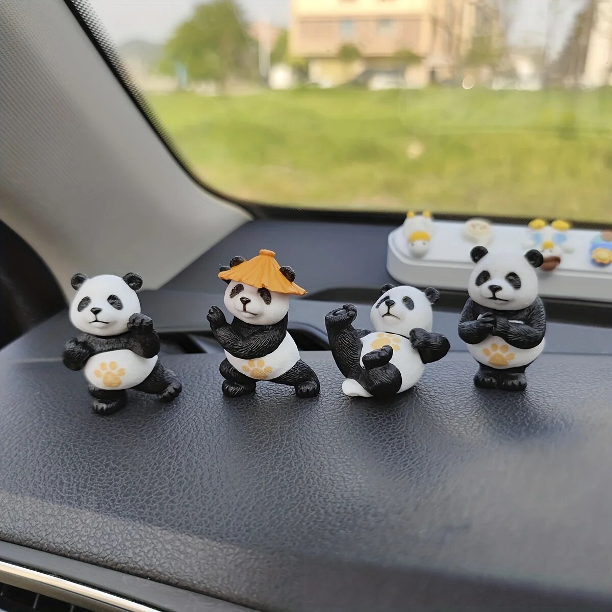 4pcs/set Panda Design Car Orna - Interior Design Texture 评论和价格
