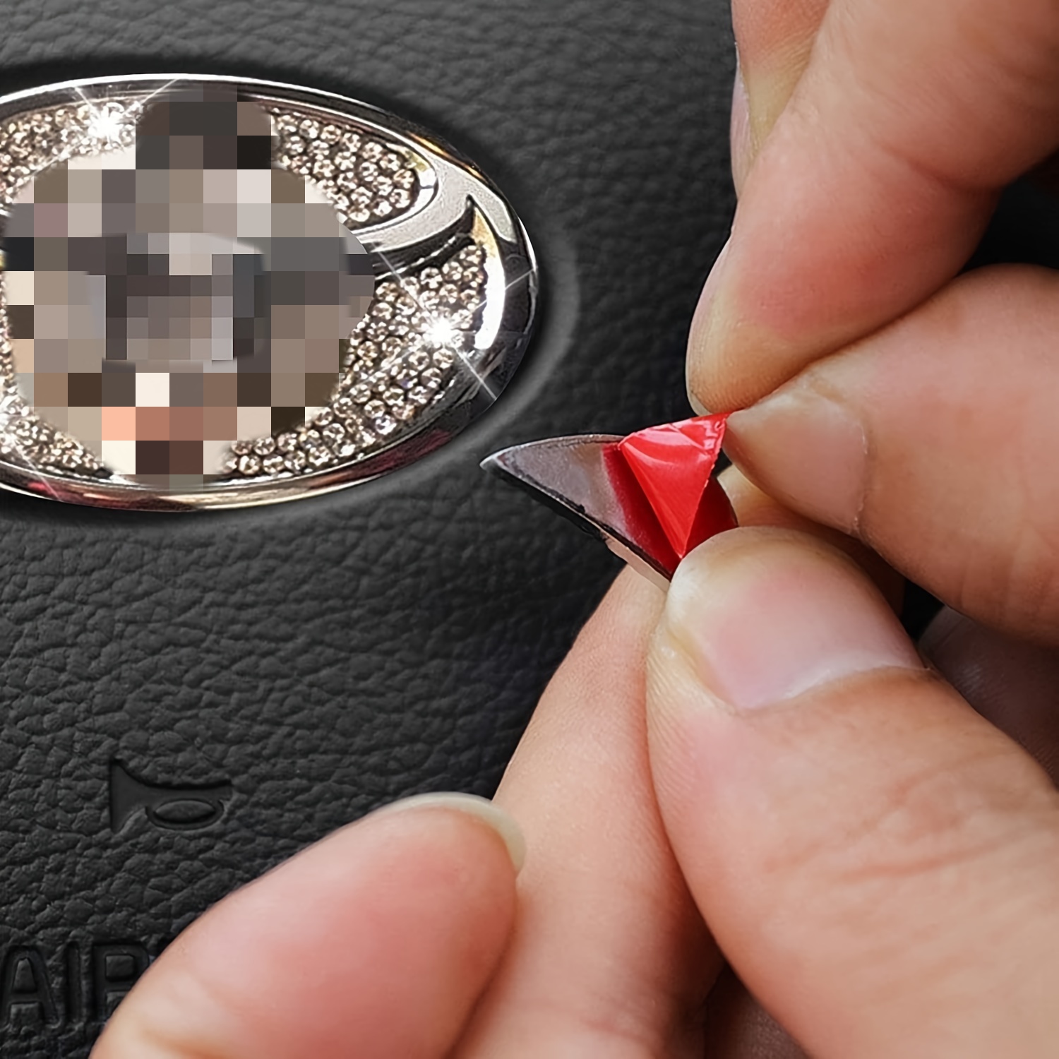 Car Steering Wheel Sticker Cry - Interior Design Texture 评论和价格