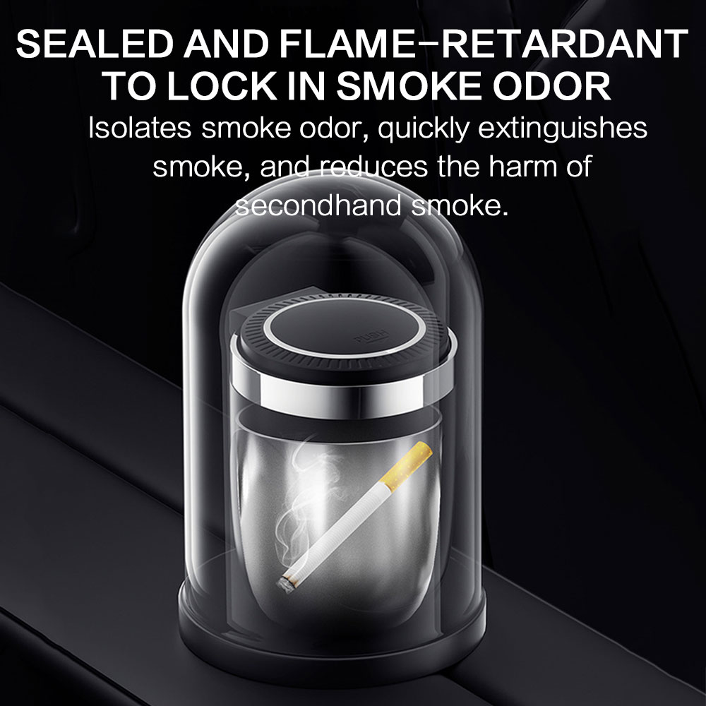 Car Ashtray With Led Light Smo - Interior Design Texture 评论和价格