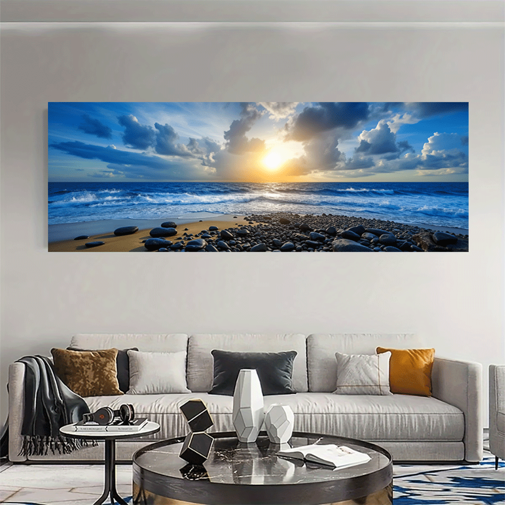 1PC-Canvas poster Unframed Oce - Interior Design Landscape 评论和价格