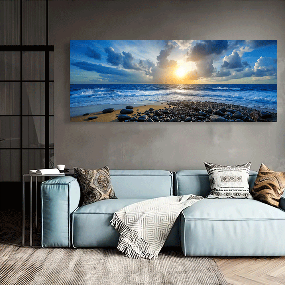 1PC-Canvas poster Unframed Oce - Interior Design Landscape 评论和价格