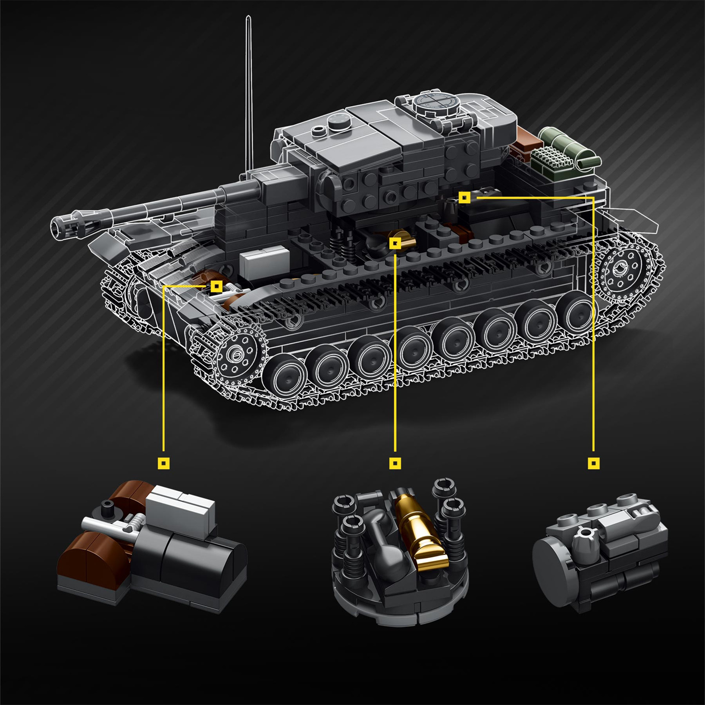 1:35 Scale Tank No. 4 Type G w - Interior Design Lego 评论和价格