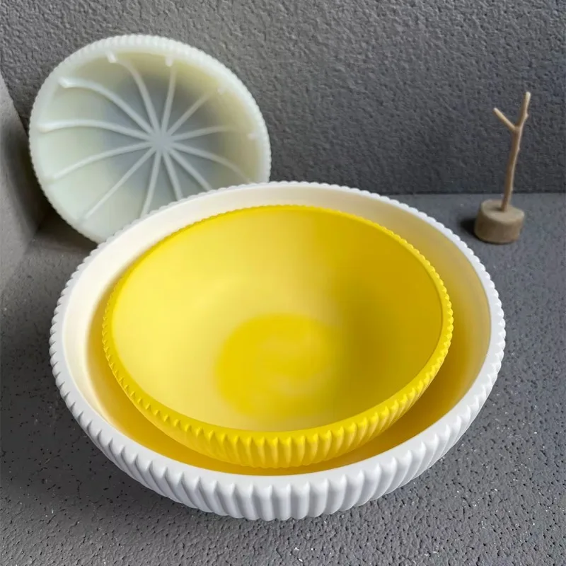 Large Striped Bowl Vessel Conc - Terrazzo Pot Cement 评论和价格